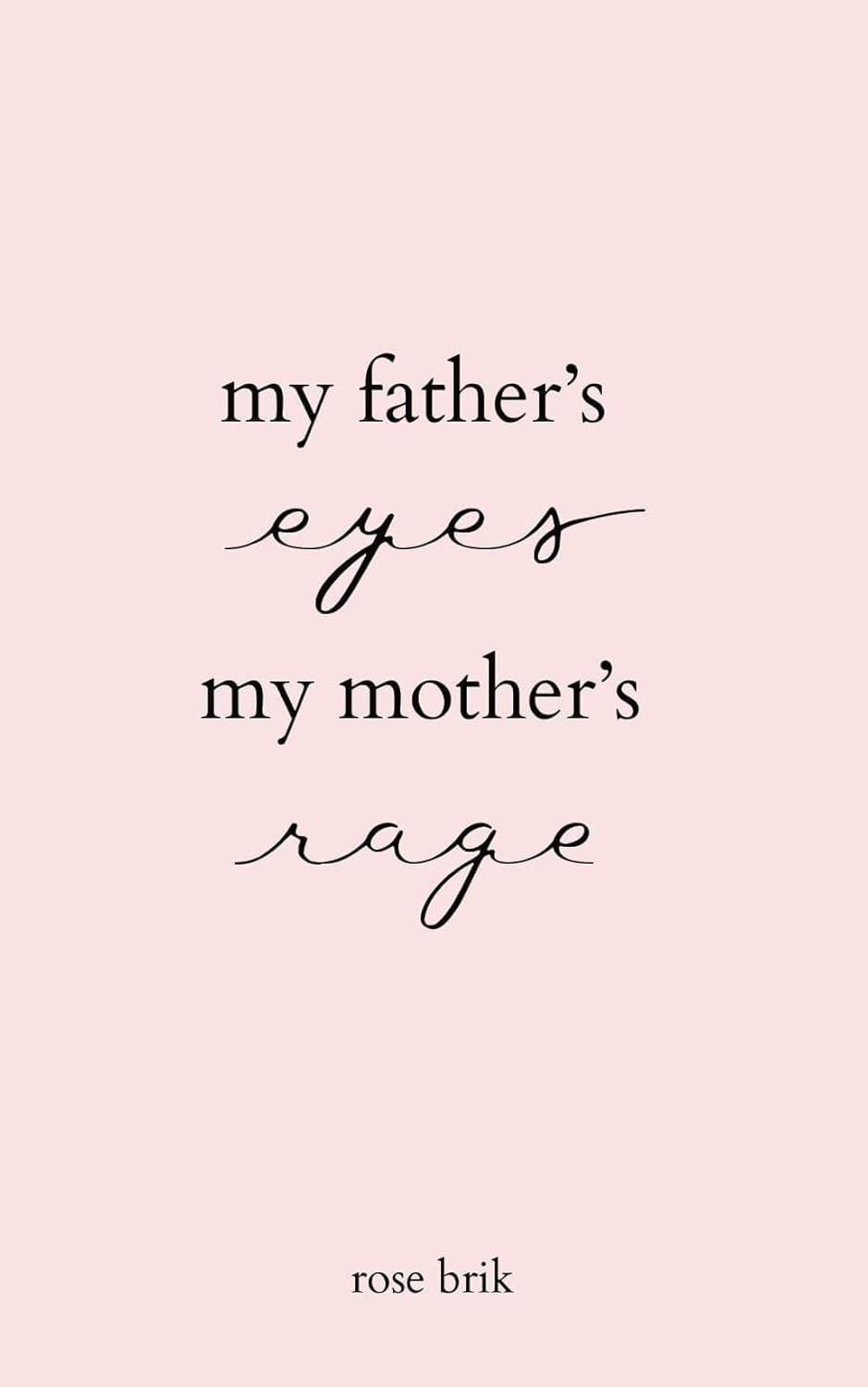 My Father's Eyes, My Mother's Rage BY Rose Brik