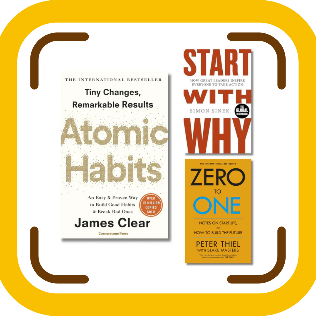 (3 Books Combo) Atomic Habits, Start with why and Zero to one