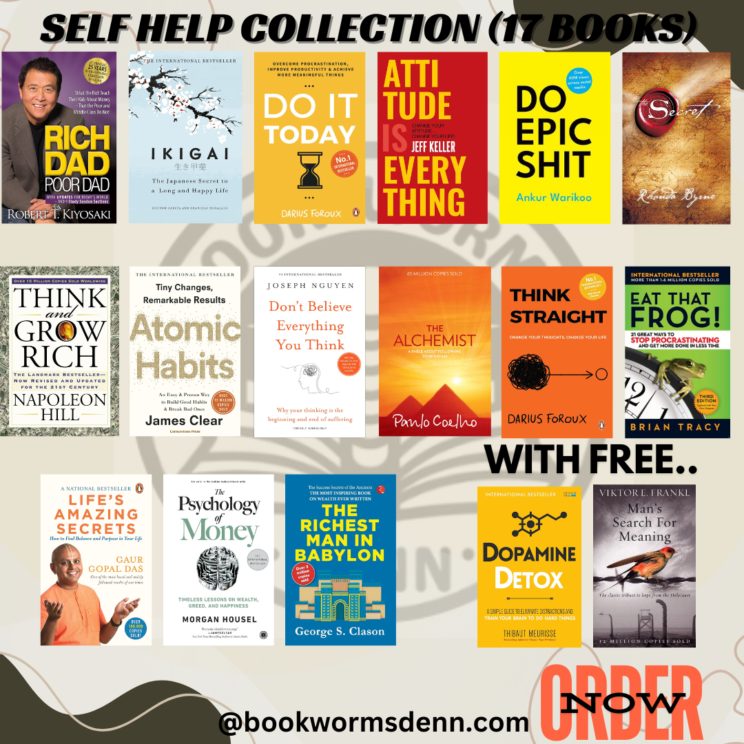 SELF HELP COMBO OF 17 BOOKS WITH FREE (2 BOOKS)