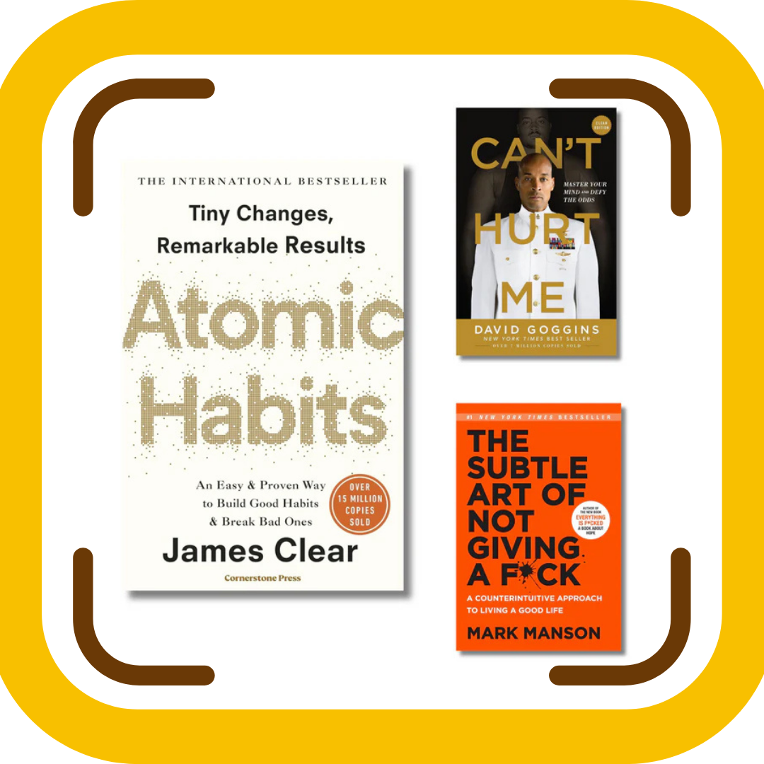 Can't hurt me , The Subtle art of not giving a fuck and Atomic Habits (Combo 3 Book)