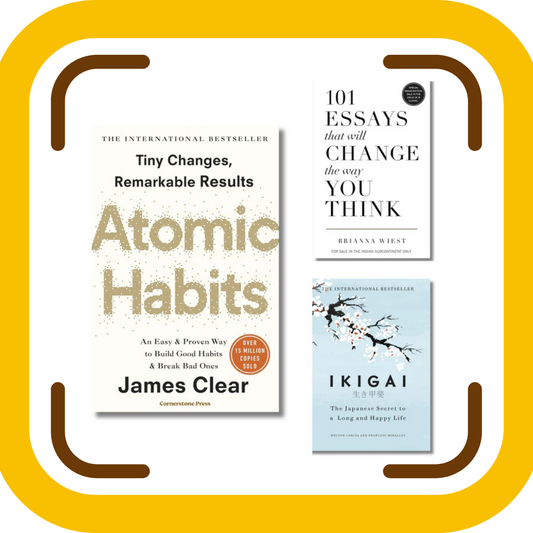 Atomic Habits, Ikigai and 101 essays that will change the way you think (Combo 3 Book)