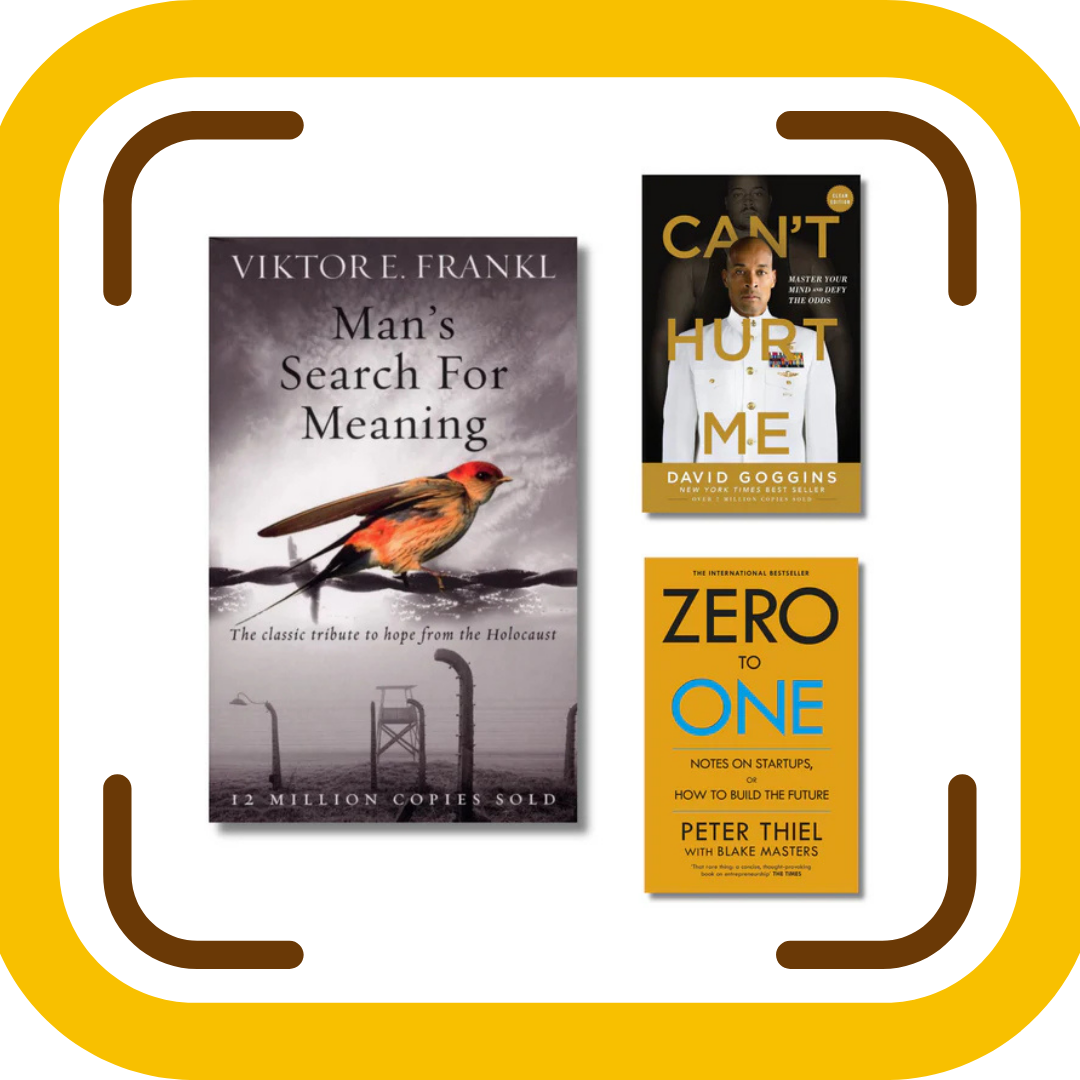 Man's search for meaning, Can't hurt me and Ikigai (Combo 3 Book)