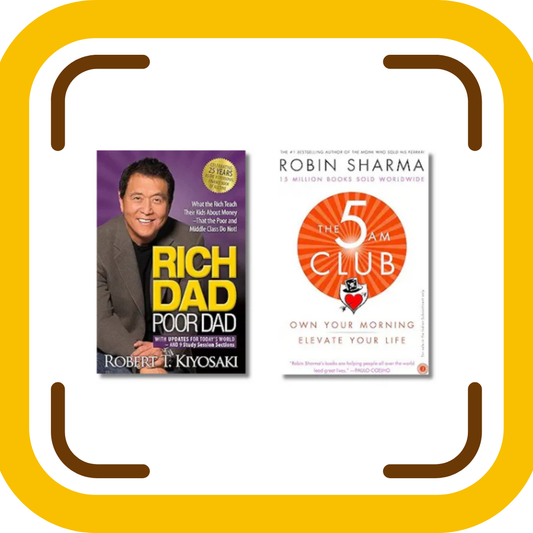 (Combo 2 Book) Rich Dad Poor Dad + The 5 AM Club (Paperback)