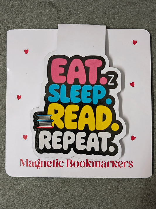 Eat Sleep Read Repeat Magnetic Bookmark